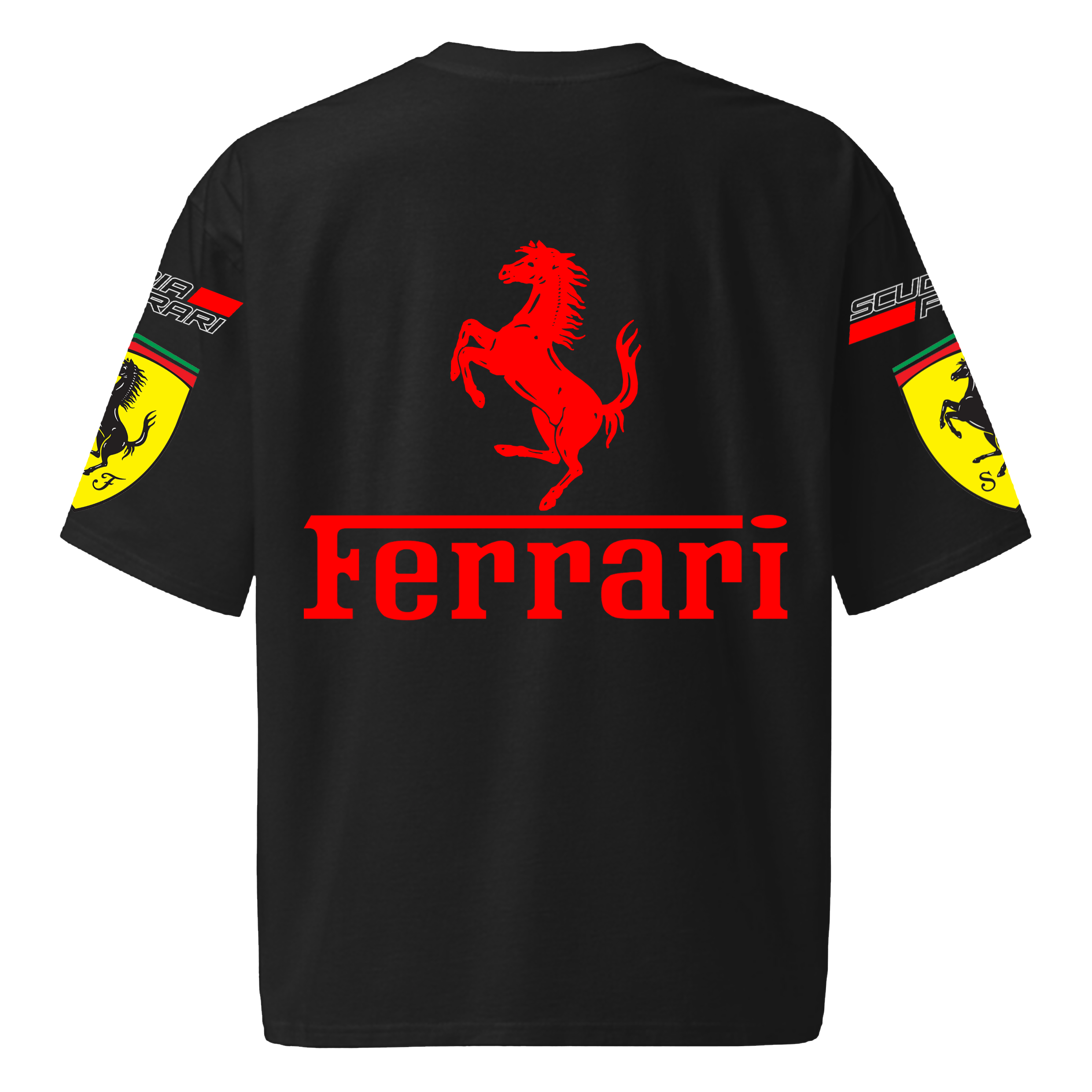 Ferrari Racing Team T-Shirt – Premium Black F1 Motorsport Tee | Scuderia Ferrari x Puma Style | Car Enthusiast Streetwear
