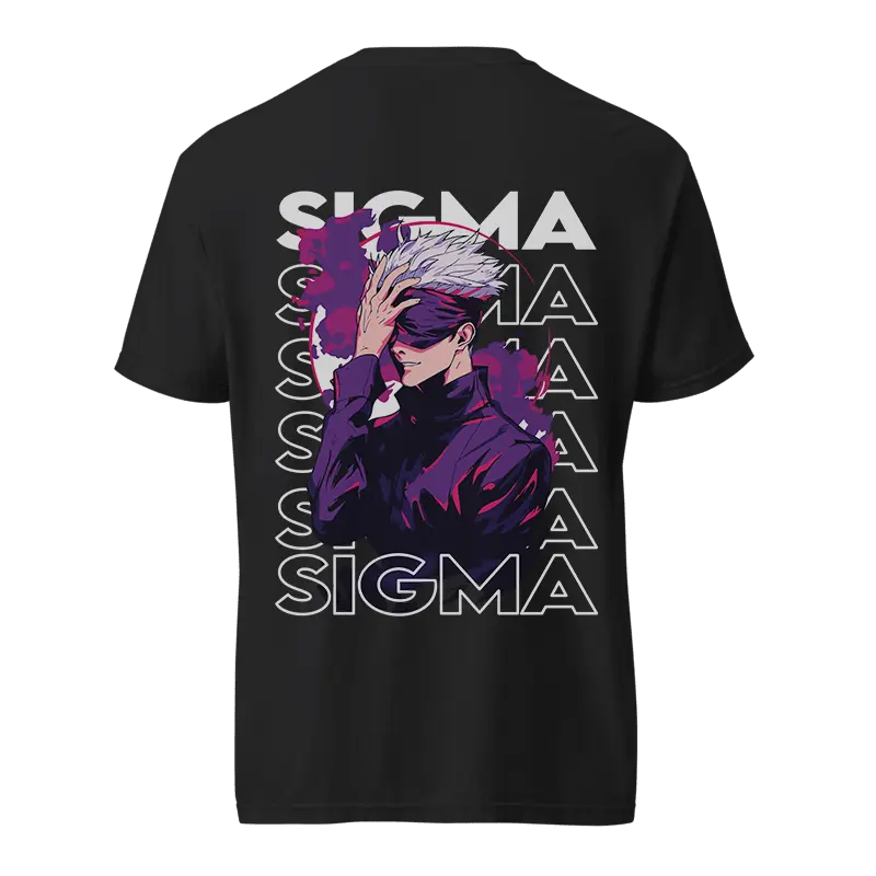 Sigma Oversized Black T-Shirt – Anime Streetwear Graphic